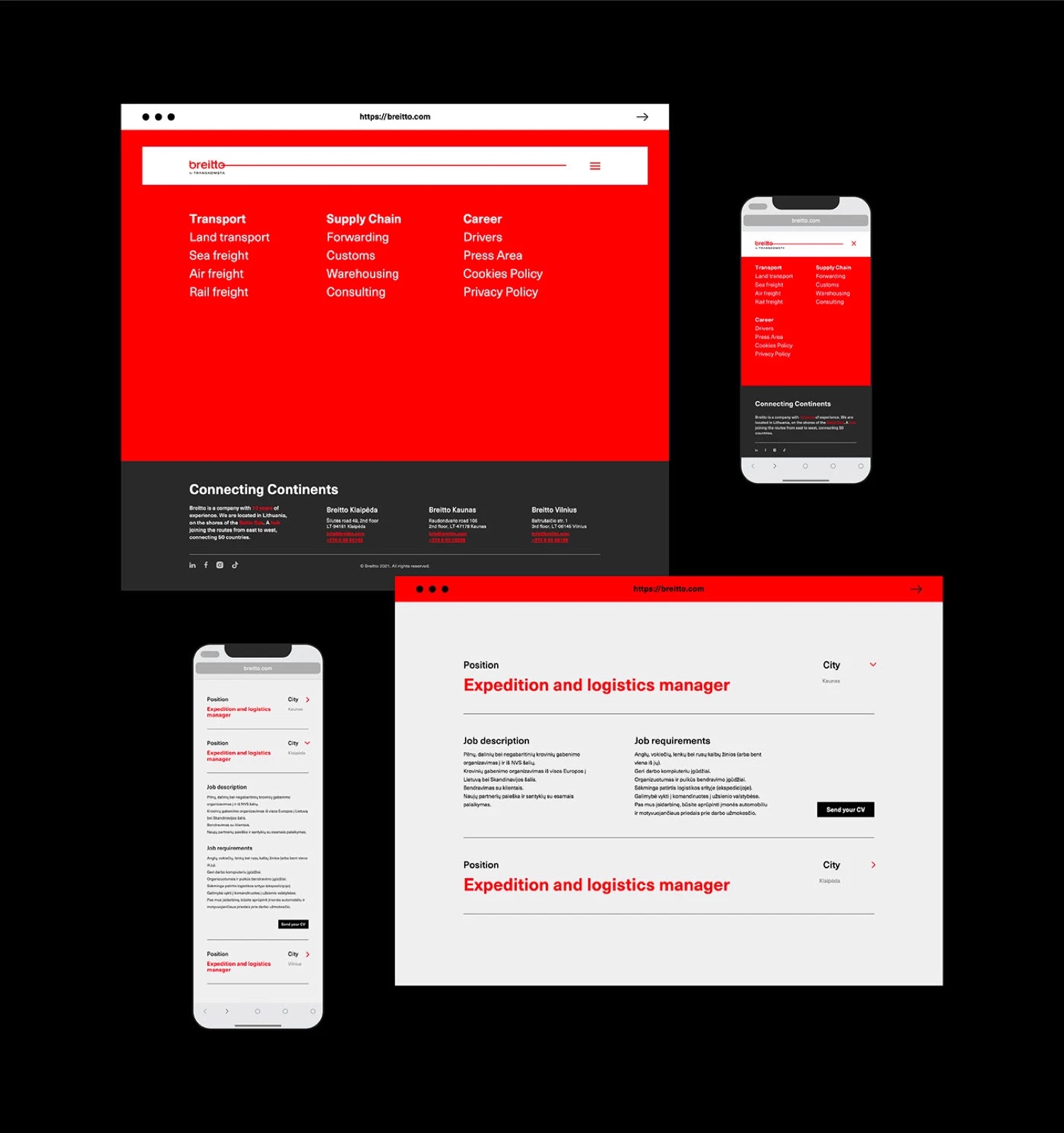 Breitto UI/UX design