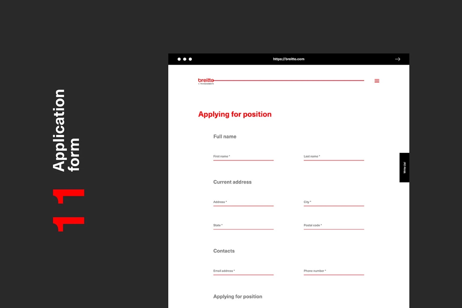 Breitto UI/UX design