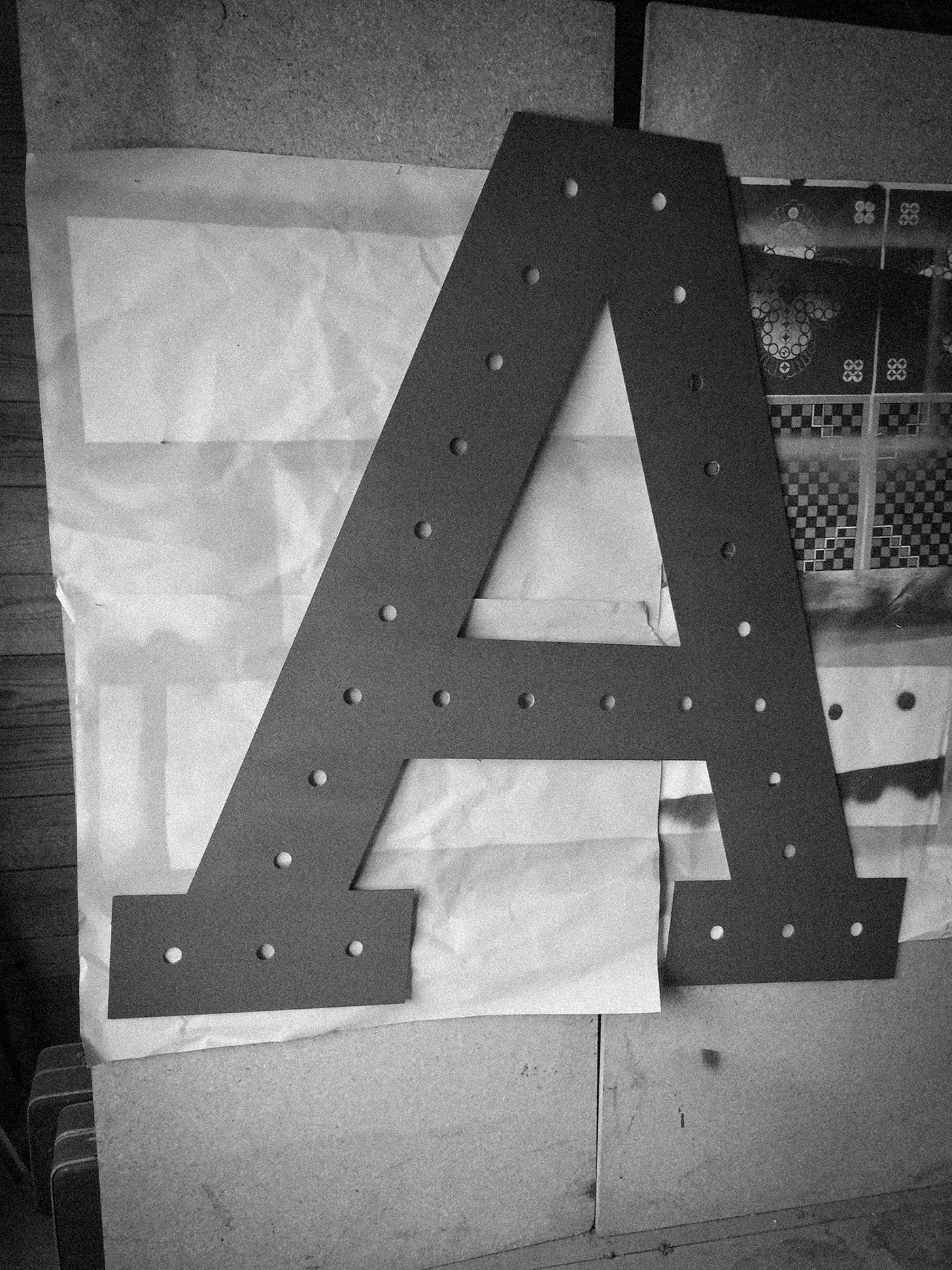 Custom sign letter A